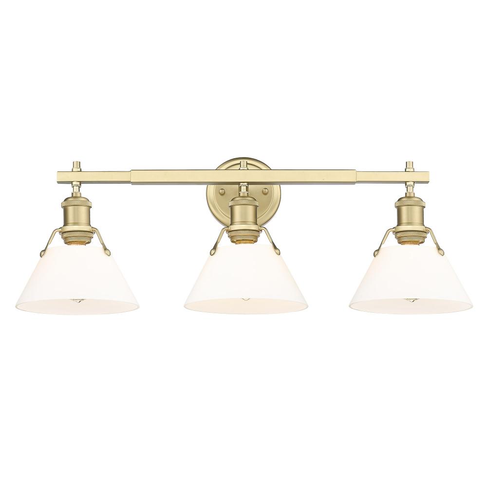 Orwell BCB 3 Light Bath Vanity in Brushed Champagne Bronze with Opal Glass