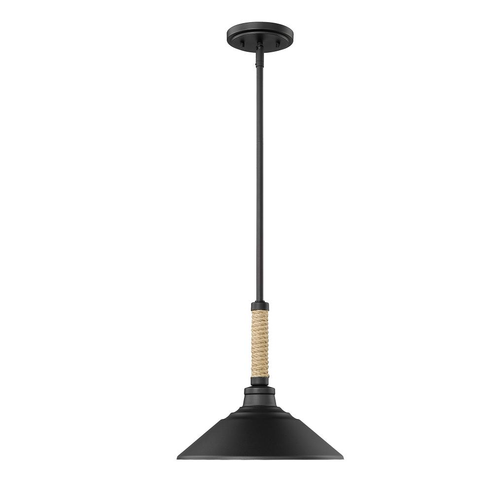 Journey 1 Light Pendant in Natural Black with Natural Black Shade