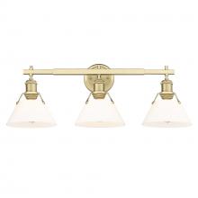 Golden 3306-BA3 BCB-OP - Orwell BCB 3 Light Bath Vanity in Brushed Champagne Bronze with Opal Glass