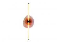 Golden 3882-39 RG PI-OR - Colorella LED 39" Wall Sconce in Rose Gold with Pink Seeded Shade