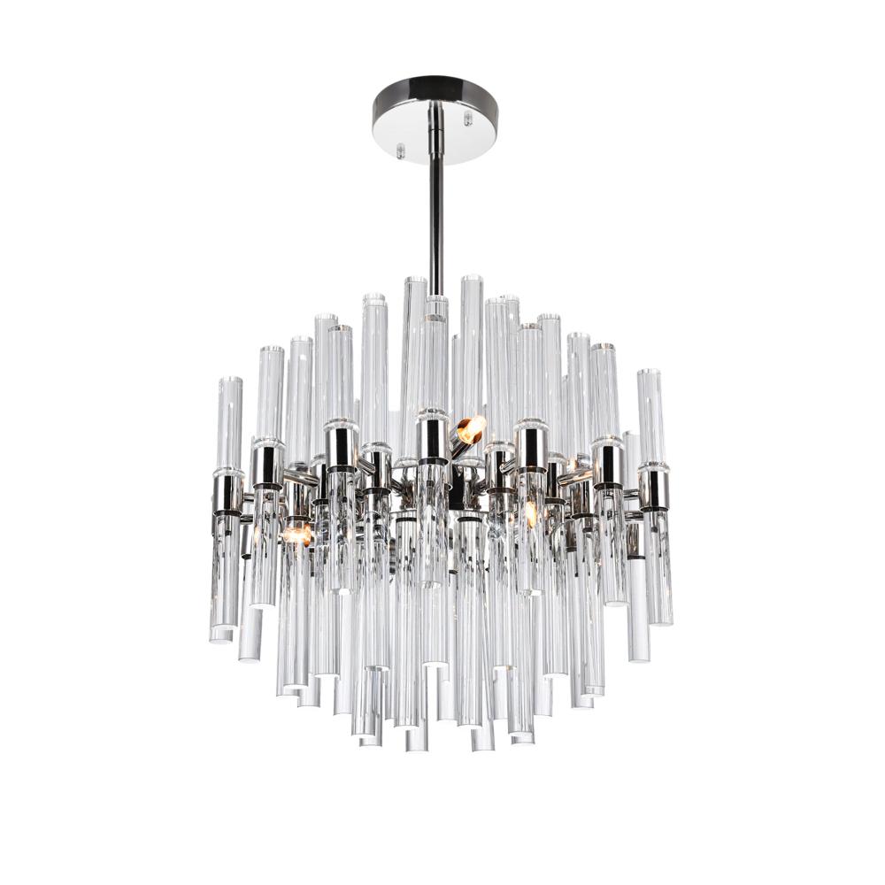 Miroir 8 Light Chandelier With Polished Nickel Finish