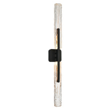CWI Lighting 1725W36-2-101-A - Curva Integrated LED 36in Sand Black Indoor-Outdoor Wall Light with Handcrafted Glass