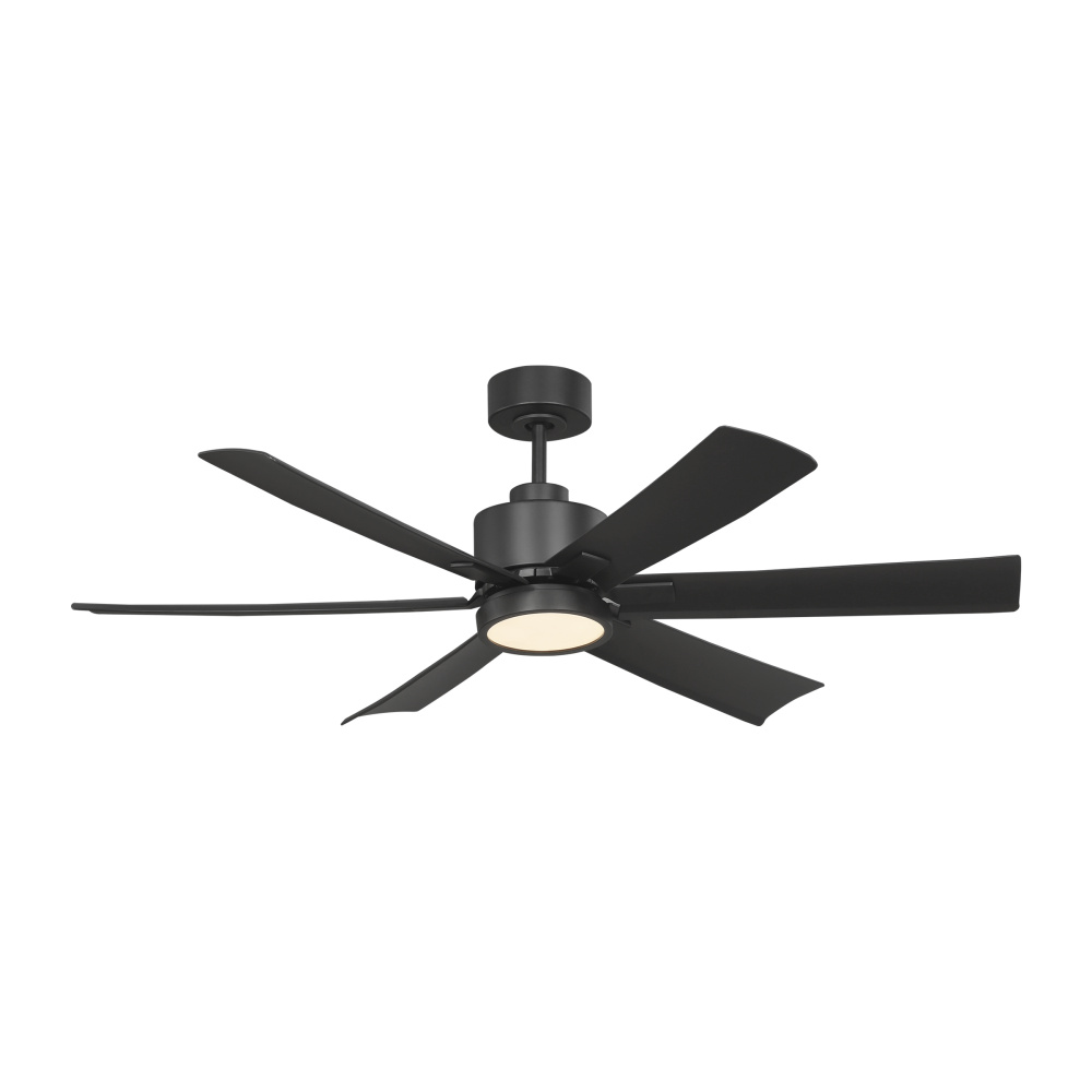 Flera Smart 52 LED Ceiling Fan in Midnight Black with Midnight Black Blades