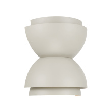 Capital 659221TP - 12" W x 12.75" H 2-Light Modern Tiered Dome Bowl Dual Sconce in Taupe