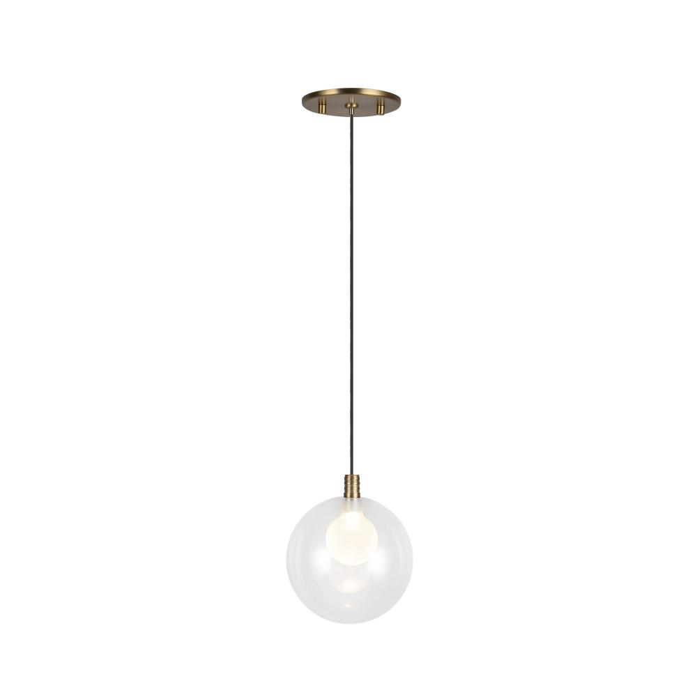 Bolla 5-in Brushed Gold LED Pendant