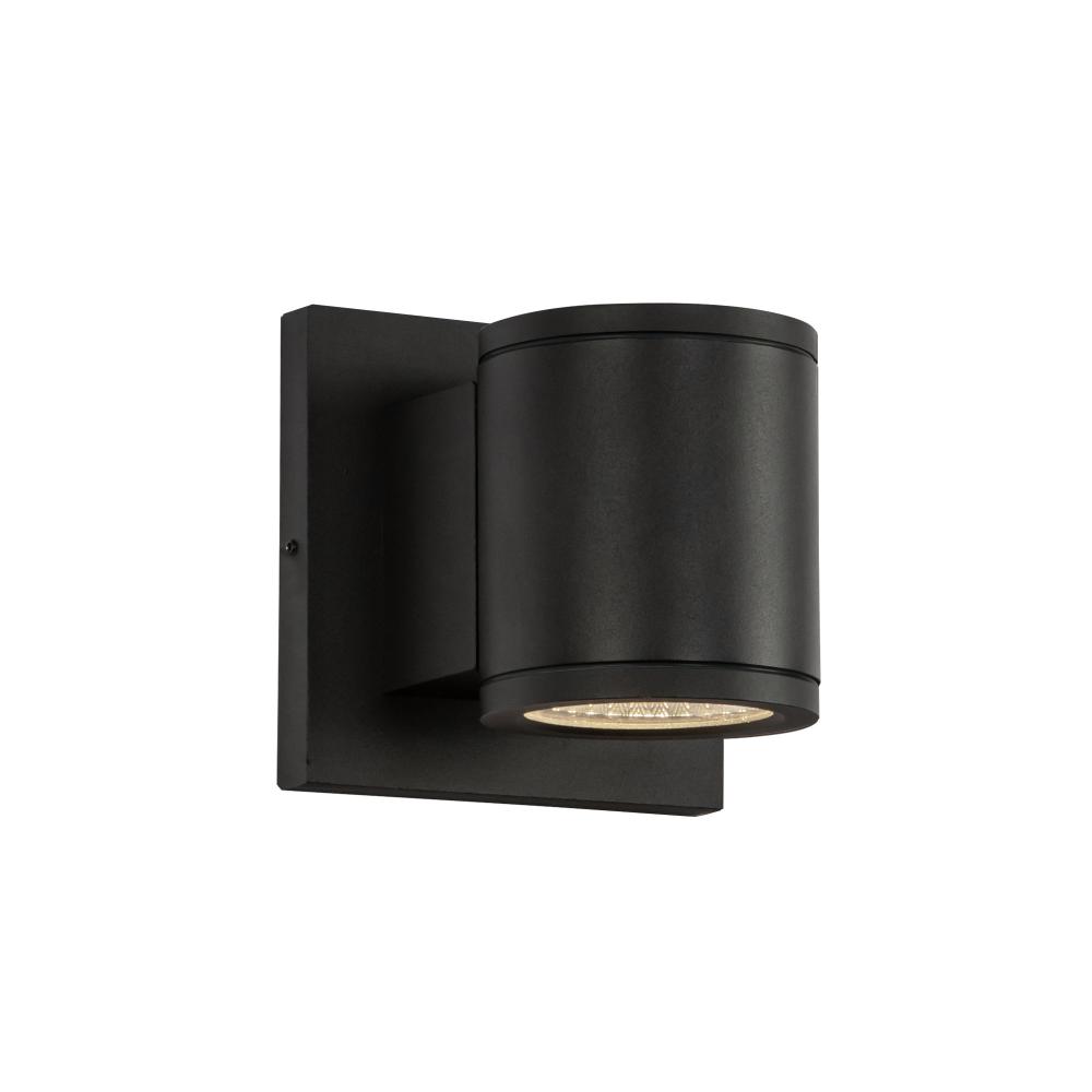 Griffith 4-in Textured Black LED Exterior Wall