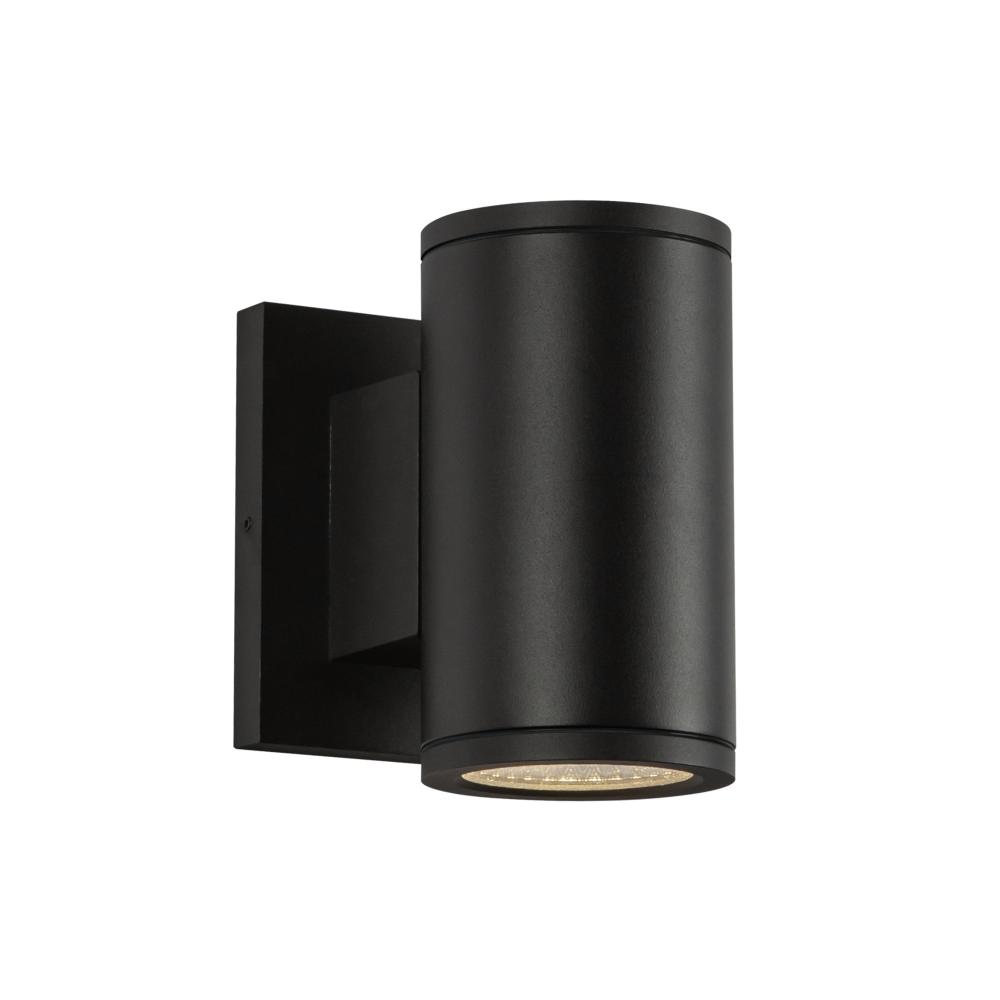 Griffith 6-in Textured Black LED Exterior Wall