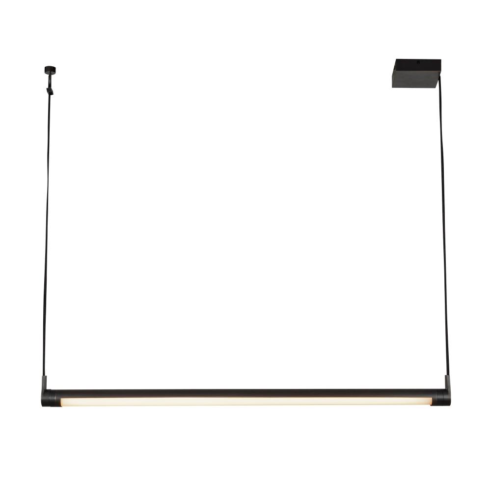 Laurence 41-in Urban Bronze LED Linear Pendant