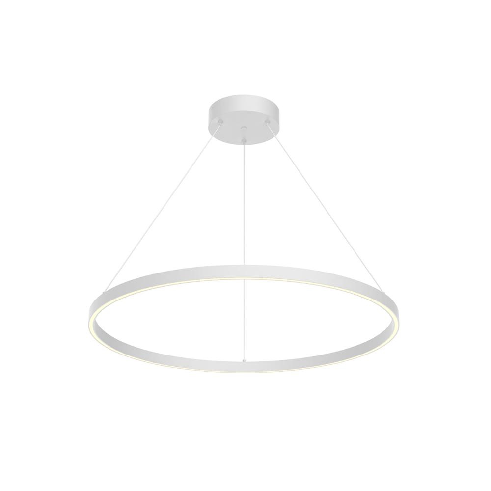 Cerchio 32-in White LED Pendant
