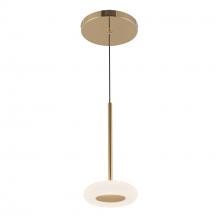 Kuzco Lighting Inc PD97204-MRB/FR - Stephord 4-in Metallic Brass/Frosted Glass LED Pendant