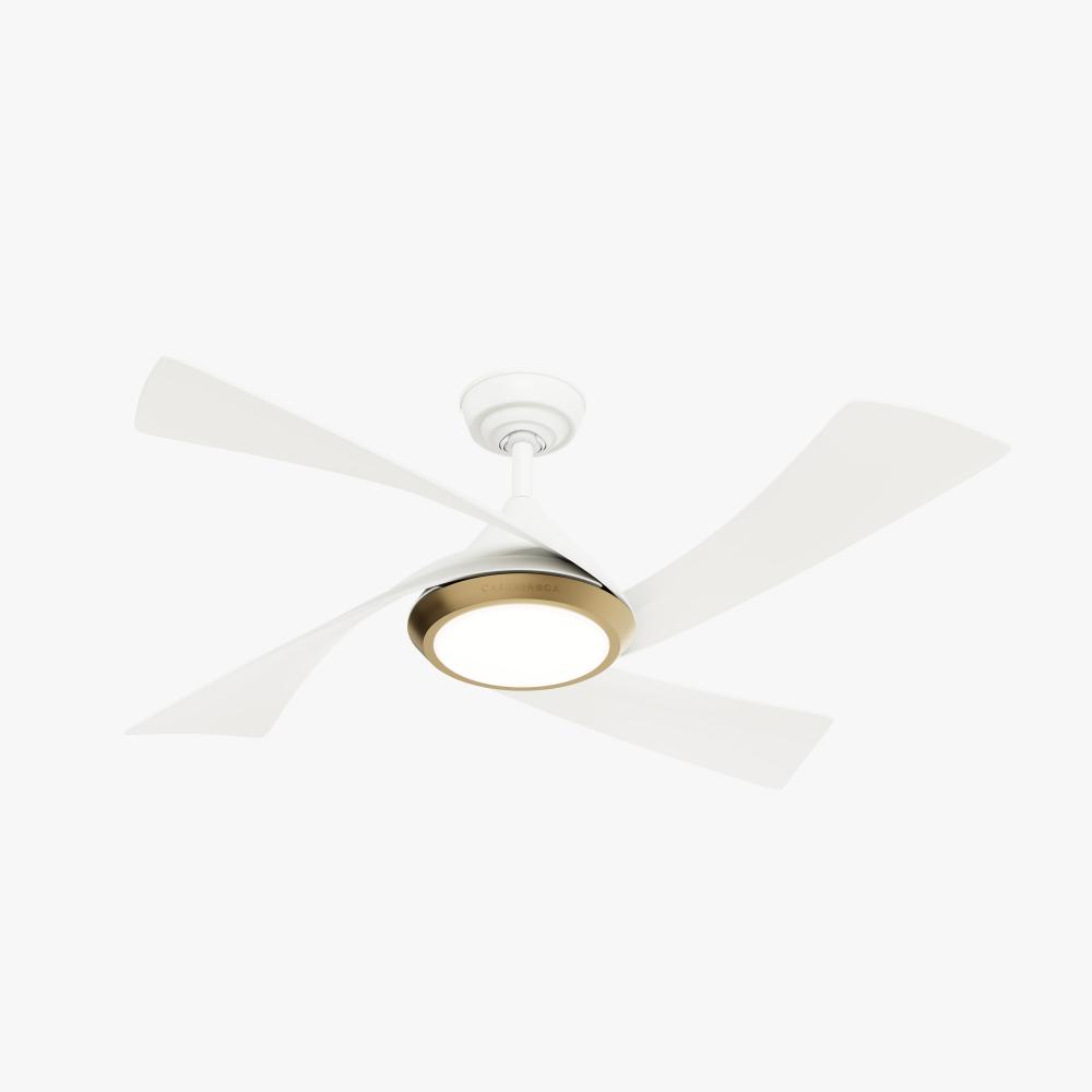 Casablanca 52 inch Vespucci ENERGY STAR® Fresh White Damp Rated Ceiling Fan with LED Light Kit