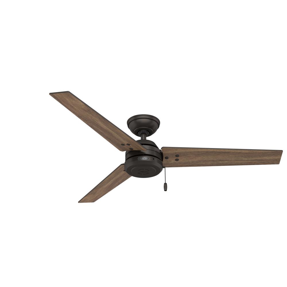 Hunter 52 inch Cassius Premier Bronze Damp Rated Ceiling Fan and Pull Chain