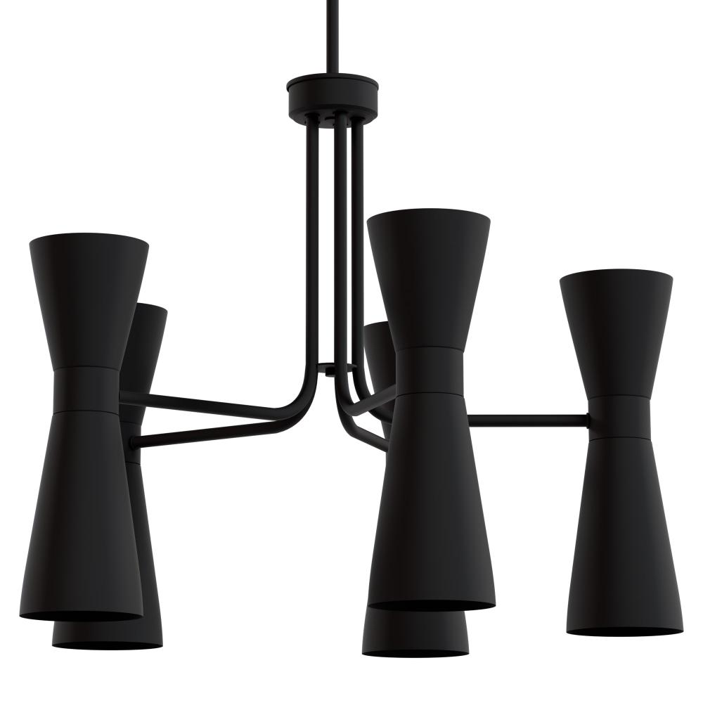 Hunter Zola Matte Black 10 Light Chandelier Ceiling Light Fixture