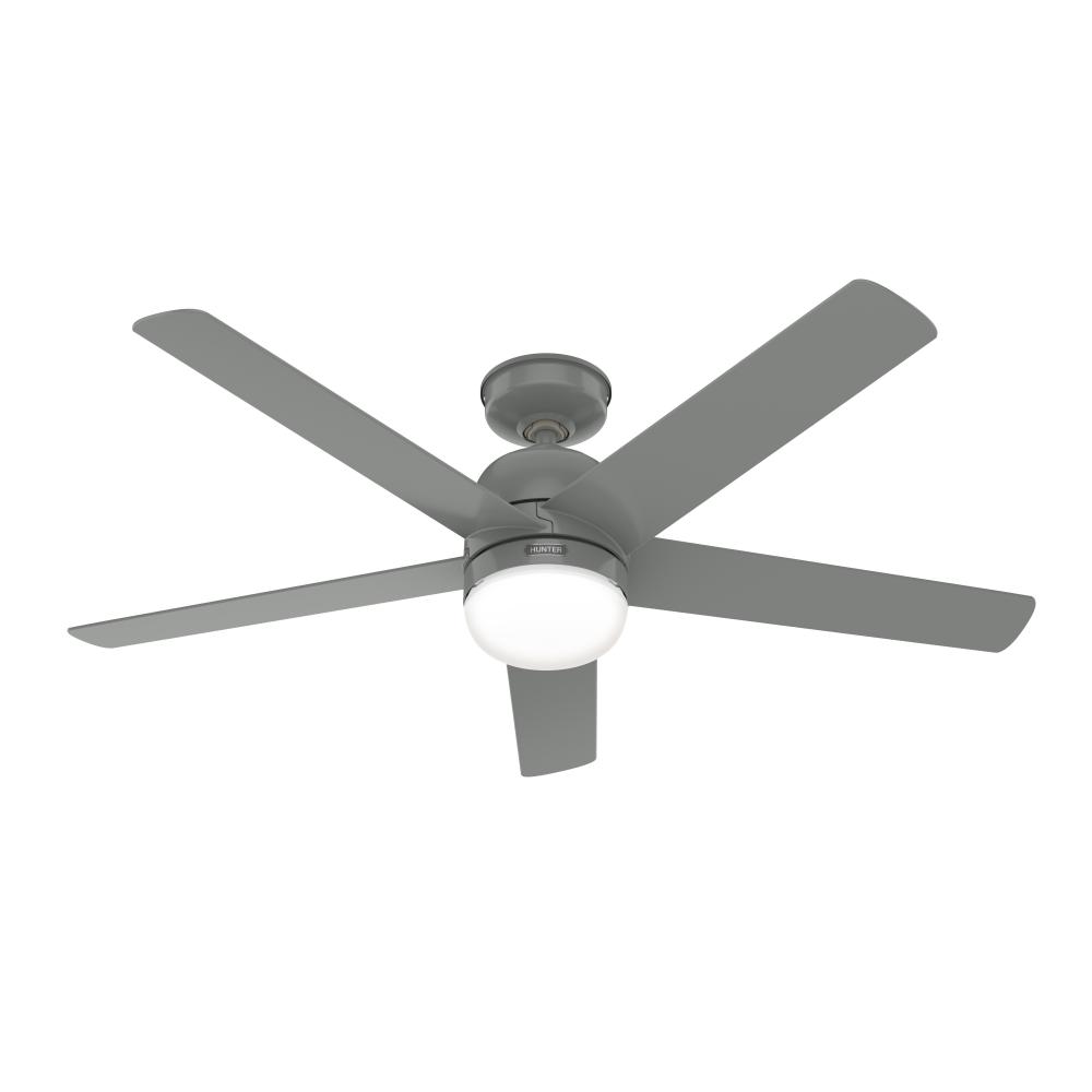 Hunter 52 inch Anorak Quartz Grey WeatherMax Indoor / Outdoor Ceiling Fan with LED Light Kit and Wal