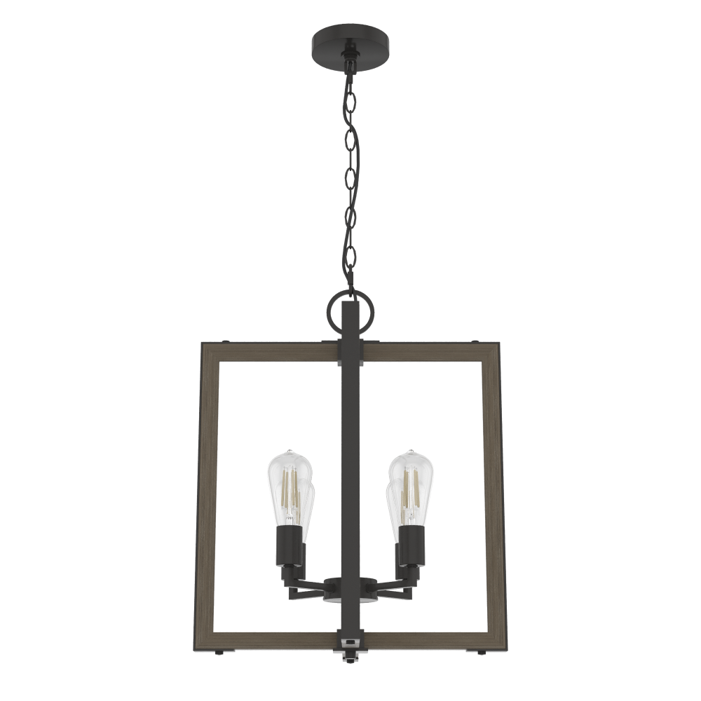 Hunter Woodburn Noble Bronze 4 Light Pendant Ceiling Light Fixture