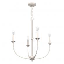 Hunter 19637 - Hunter Southcrest Distressed White 4 Light Chandelier Ceiling Light Fixture