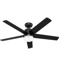 Hunter 50292 - Hunter 52 inch Anorak Matte Black WeatherMax Indoor / Outdoor Ceiling Fan with LED Light Kit and Wal