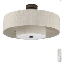 Hunter 52976 - Hunter 30 inch Brookside Flat Matte Black Ceiling Fan with LED Light Kit and Handheld Remote