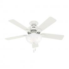 Hunter 52778 - Hunter 44 inch Swanson Fresh White Ceiling Fan with LED Light Kit and Pull Chain