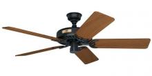 Hunter 23863 - Hunter 52 inch Hunter Original Matte Black Damp Rated Ceiling Fan and Pull Chain