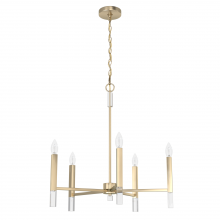 Hunter 19523 - Hunter Sunjai Alturas Gold 5 Light Chandelier Ceiling Light Fixture