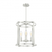 Hunter 19117 - Hunter Astwood Brushed Nickel 4 Light Chandelier Ceiling Light Fixture