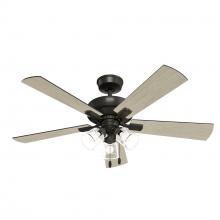 Hunter 52536 - Hunter 52 inch Crestfield Noble Bronze Ceiling Fan with LED Light Kit and Pull Chain