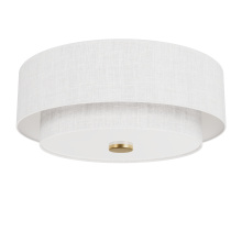 Hunter 48122 - Hunter Brookside Luxe Gold with Frosted Glass 2 Light Flush Mount Ceiling Light Fixture