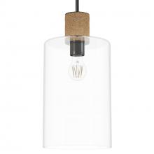 Hunter 13112 - Hunter Vanning Noble Bronze and Natural Sisal Rope with Clear Glass 1 Light Pendant Ceiling Light