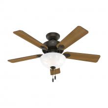 Hunter 52782 - Hunter 44 inch Swanson New Bronze Ceiling Fan with LED Light Kit and Pull Chain