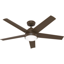Hunter 50059 - Hunter 52 inch Skyflow Matte Bronze WeatherMax Indoor / Outdoor Ceiling Fan with LED Light Kit