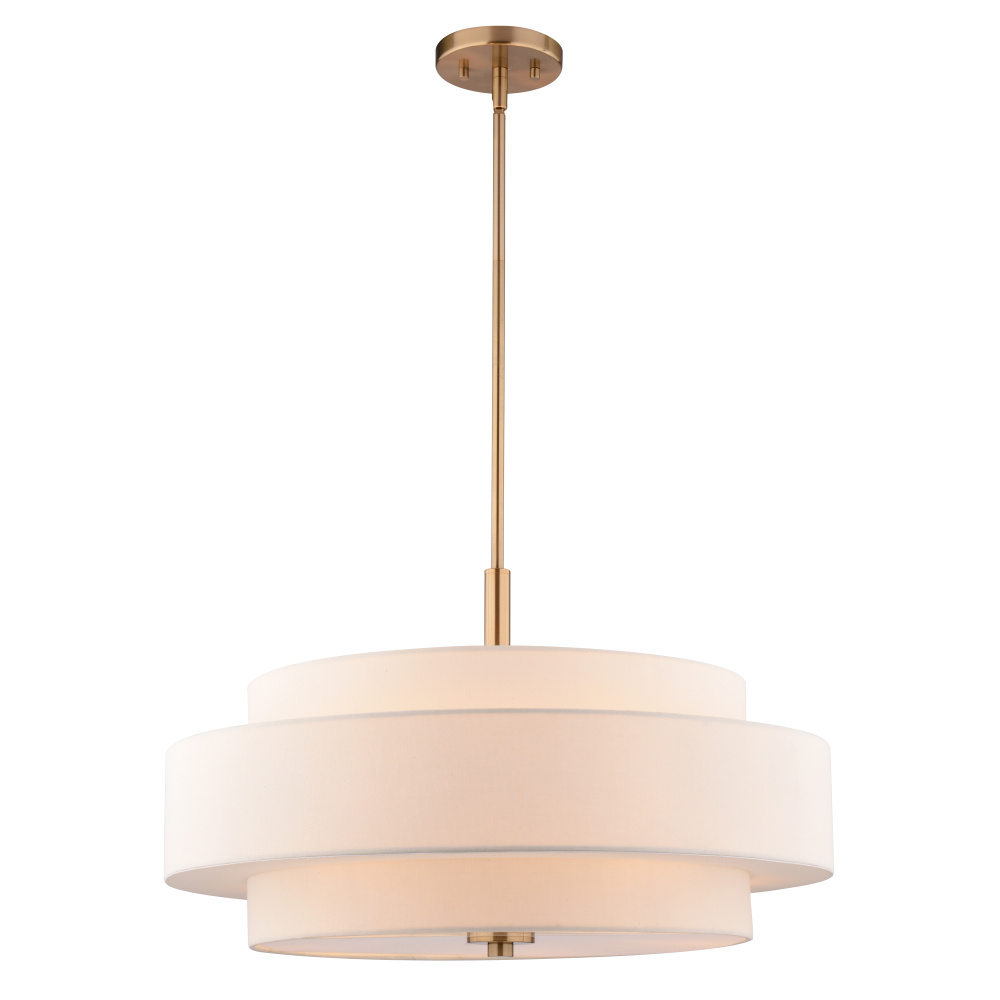 Brentwood 24-in. W 5 Light Pendant Sunset Gold