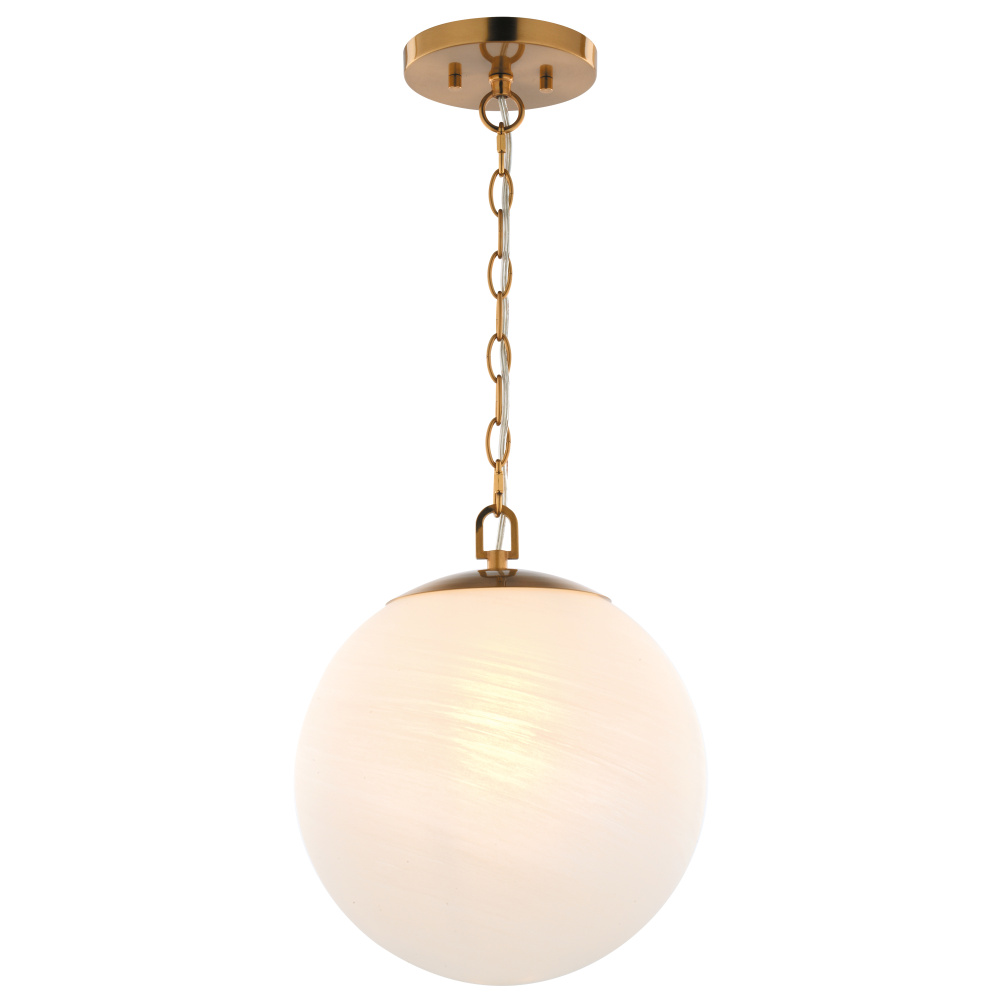 Monticello 12-in. W 1 Light Pendant Muted Brass