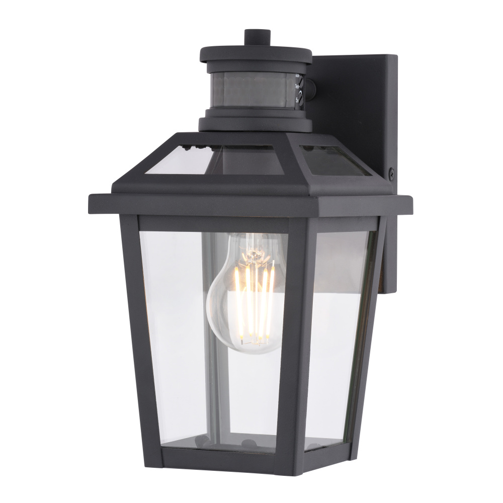 Hanover Park 10.5-in. H Outdoor Motion Sensor Wall Light Textured Black