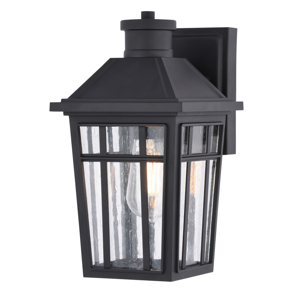 Garfield Park 12-in. H Outdoor Wall Light Textured Black
