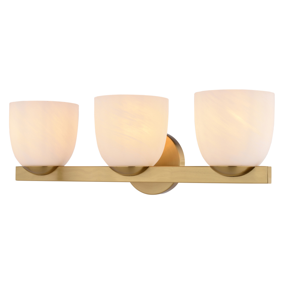 Bosworth 22-in. W 3 Light Vanity Muted Brass