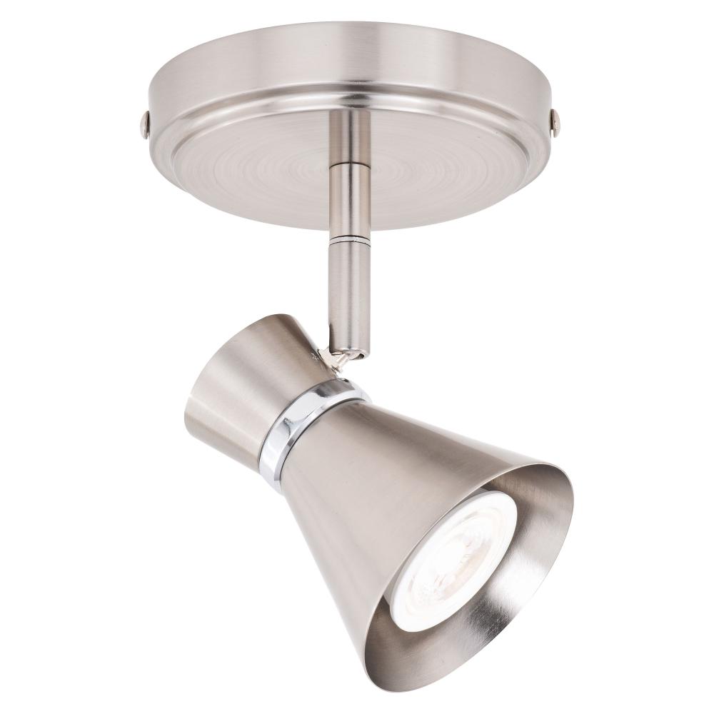 Alto 1L LED Directional Ceiling Light Brushed Nickel and Chrome
