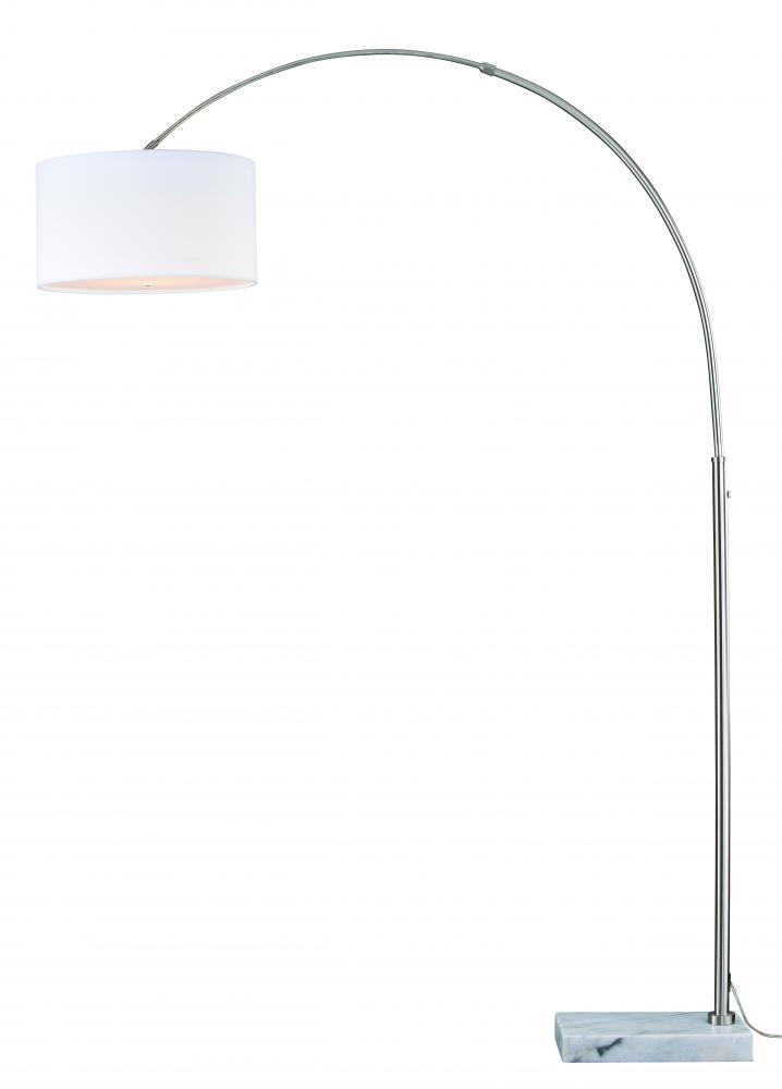 Luna Instalux LED Arc Lamp Satin Nickel
