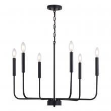 Vaxcel International H0297 - Belden 26-in. 6 Light Chandelier Black