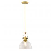 Vaxcel International P0429 - Beloit 9-in. W Mini Pendant Brushed Gold