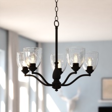Vaxcel International H0311 - Bellwood 24.5-in. 5 Light Chandelier Matte Black
