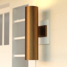 Vaxcel International T0789 - Chiasso 2 Light 20-in.H Outdoor Wall Light Warm Brass
