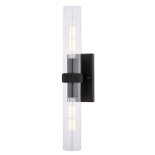 Vaxcel International W0547 - Bari 21.5-in. 2 Light Wall Light Matte Black