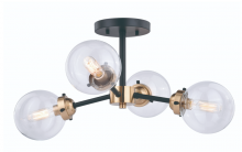Vaxcel International C0194 - Orbit 20-in Semi Flush Ceiling Light Oil Rubbed Bronze and Muted Brass