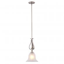 Vaxcel International P0415 - Monrovia 8.75-in. Mini Pendant Brushed Nickel