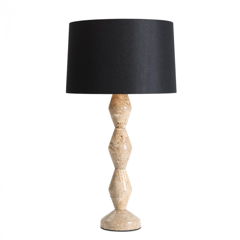 Regina Andrew Crew Travertine Buffet Lamp (Black