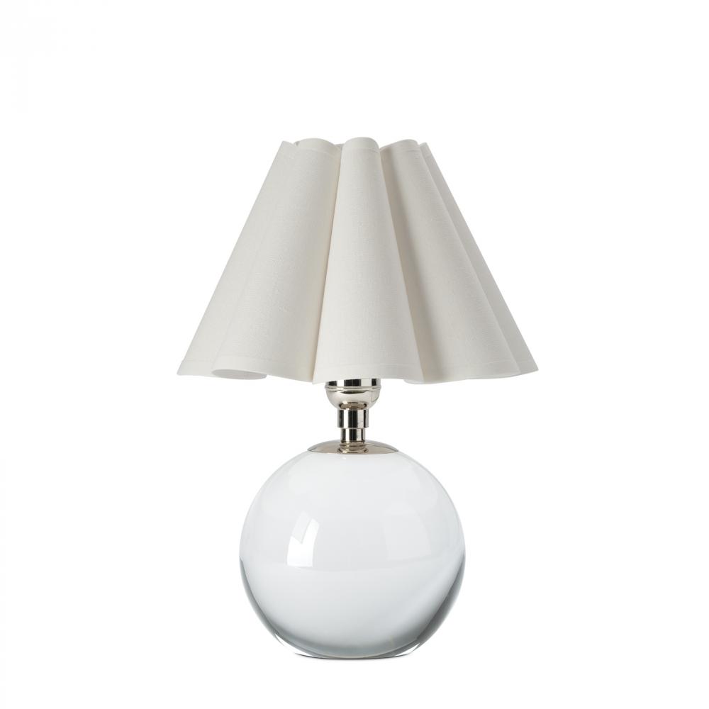 Regina Andrew Giorgio Crystal Mini Lamp (Polished Nickel with White Shade)