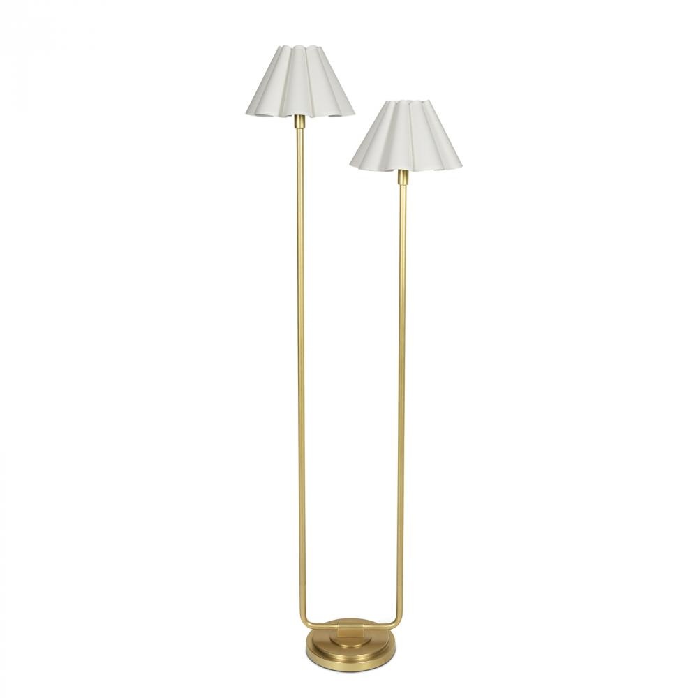 Regina Andrew Polly Floor Lamp (Natural Brass wi