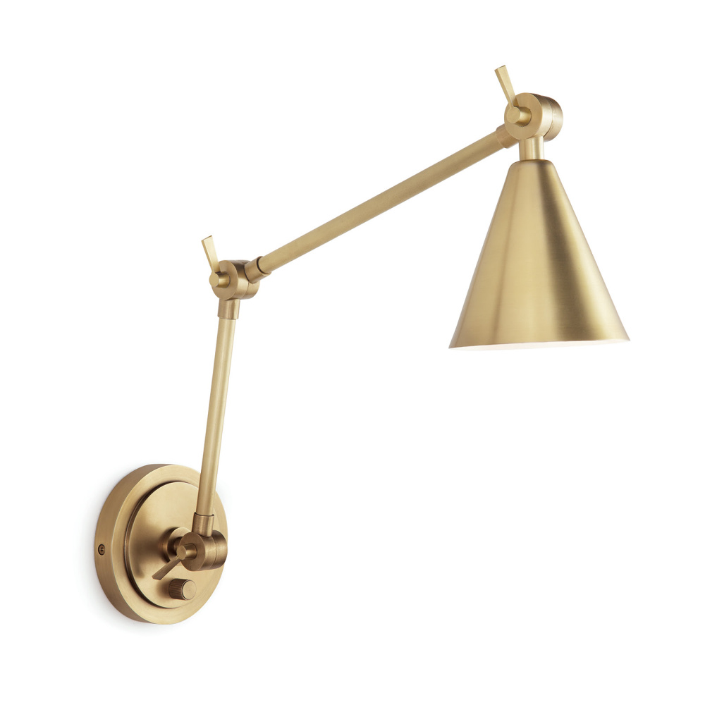Regina Andrew Sal Task Sconce (Natural Brass)