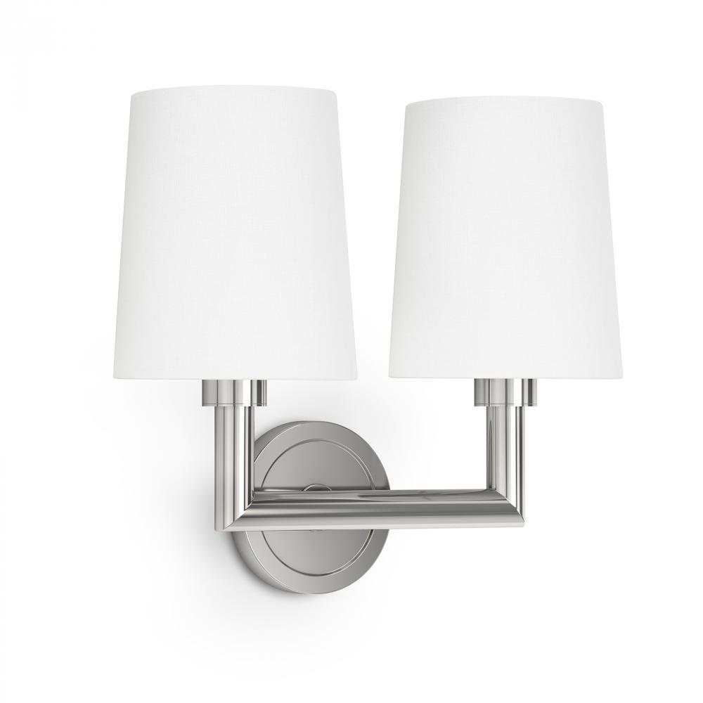 Regina Andrew Legend Sconce Double (Polished Nic